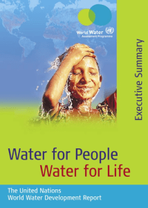 کتاب آب برای مردم، آب برای زندگی: گزارش توسعه جهانی آب سازمان ملل متحد؛ گزارش مشترک بیست و سه آژانس سازمان ملل متحد در رابطه با آب شیرین